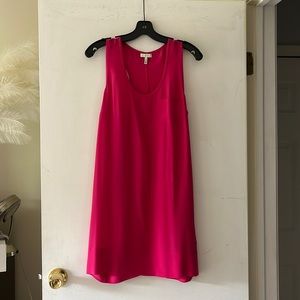 Joie hot pink 100% silk dress